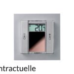 Thermokon 729086 Thermostat d'Ambiance SR06 LCD 2T+Blind temp rh aluminium