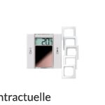 ThThermokin 729048 Thermostat d'Ambiance SR06 LCD 2T+Blind temp rh blanc pur brillant